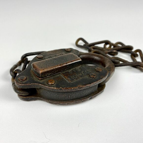 Antique Baltimore & Ohio Railroad Padlock Metal FS Hardware Heart Shaped No Key - Picture 5 of 12